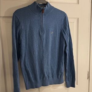 Vineyard Vines Men's Zip Up Sweater in Blue